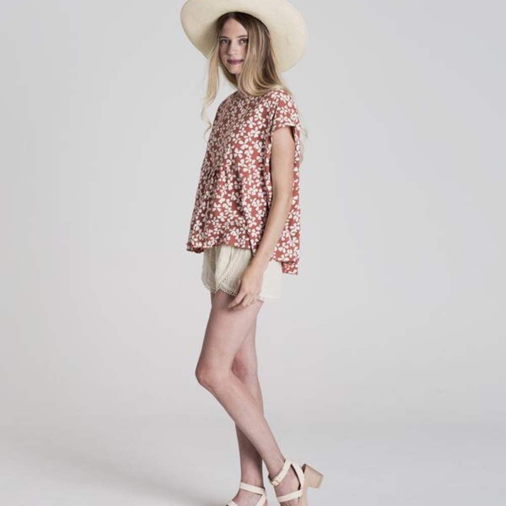 Rylee + Cru Flower pattern Top
